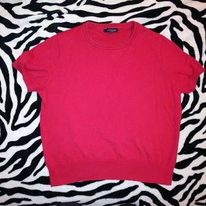 Red short sleeve sweatshirt